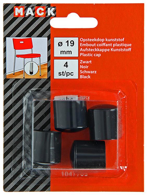 Load image into Gallery viewer, Mack 1047703 - opsteekdop kunststof zwart ø 19 mm 4 st pcs | 6 stuks