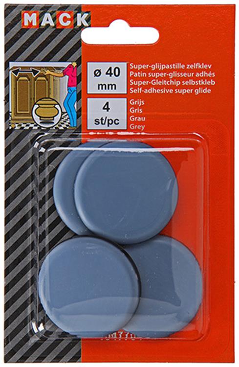 Load image into Gallery viewer, Mack 1047704 - super glijpastille zelfklevendgrijs ø 40 mm 4 st pcs | 12 stuks