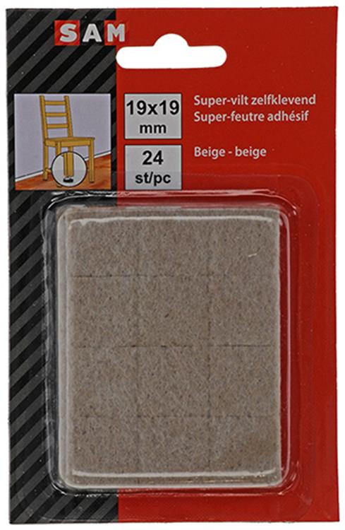 Load image into Gallery viewer, Mack 1047707 - super-vilt zelfklevend beige 19 x 19 mm 24 st pcs | 12 stuks