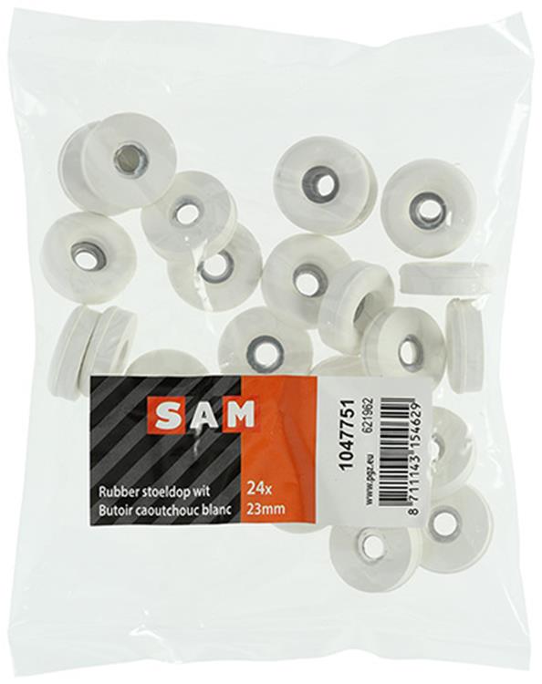 Load image into Gallery viewer, Mack 1047751 - stoeldop rubber wit ø 23 mm 24 st pcs | 6 stuks