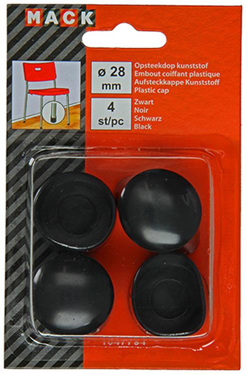 Load image into Gallery viewer, Mack 1047754 - opsteekdop kunststof zwart ø 28 mm 4 st pcs | 6 stuks