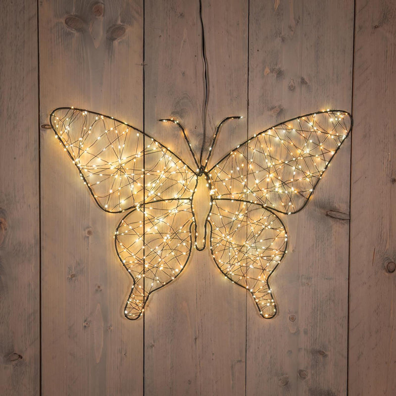 Load image into Gallery viewer, Anna's collection verlichte vlinder 43cm 600led ip44 met flitsfunctie timer dimmer