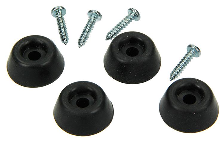 Load image into Gallery viewer, Mack 1047662 - stootdop rubber + schroef zwart ø 22 mm 4 st pcs | 6 stuks