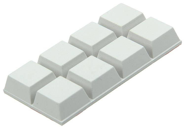 Load image into Gallery viewer, Mack 1047667 - stootdop rubber zelfklevend wit 12 x 12 mm 8 st pcs | 6 stuks