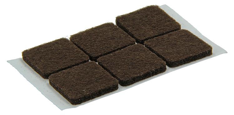 Load image into Gallery viewer, Mack 1047710 - viltpastille zelfklevend bruin 19 x 19 mm 18 st pcs | 12 stuks