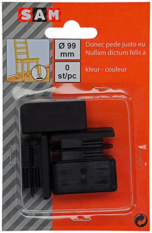 Load image into Gallery viewer, Mack 1047764 - insteekdop kunstsstof zwart 20 x 40 mm 4 st pcs | 6 stuks