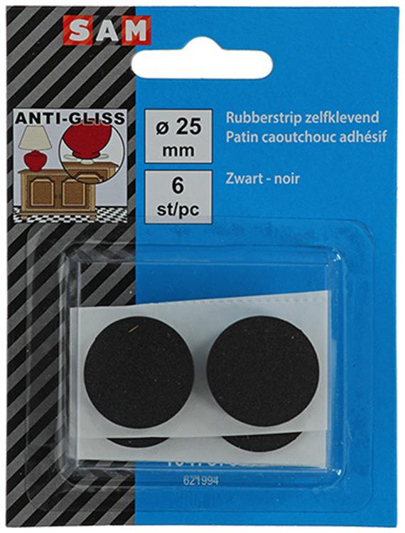 Load image into Gallery viewer, Mack 1047670 - rubberstrip zelfklevend zwart ø 25 mm 6 st pcs | 12 stuks
