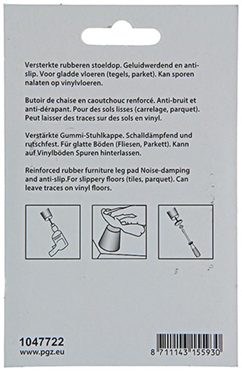 Load image into Gallery viewer, Mack 1047722 - stoeldop rubber + schroef zwart ø 23 mm 8 st pcs | 6 stuks