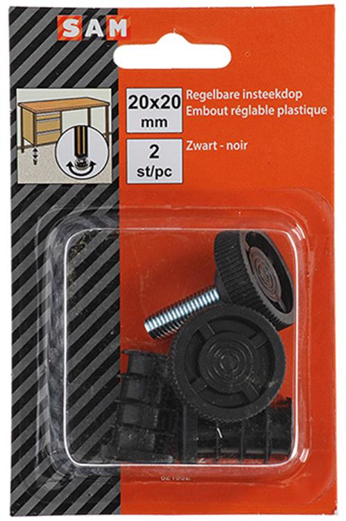 Load image into Gallery viewer, Mack 1047772 - regelbare insteekdop zwart 20 x 20 mm 2 st pcs | 6 stuks