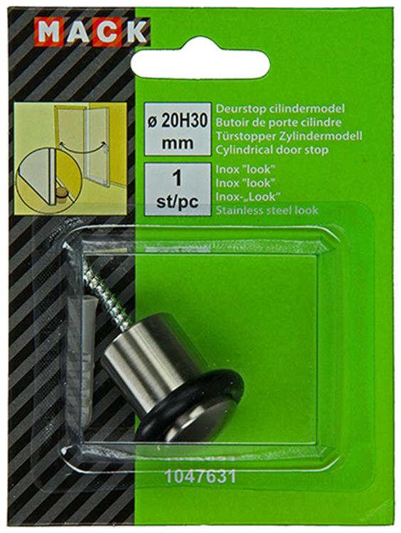 Load image into Gallery viewer, Mack 1047631 - deurstop cilindermodel inox look ø 20h30 mm 1 st pc | 6 stuks