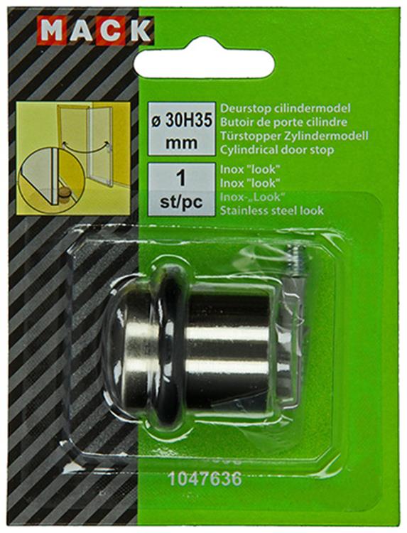 Load image into Gallery viewer, Mack 1047636 - deurstop cilindermodel inox look ø 30h35 mm 1 st pc | 6 stuks