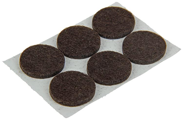 Load image into Gallery viewer, Mack 1047680 - viltpastille zelfklevend bruin ø 22 mm 12 st pcs | 12 stuks