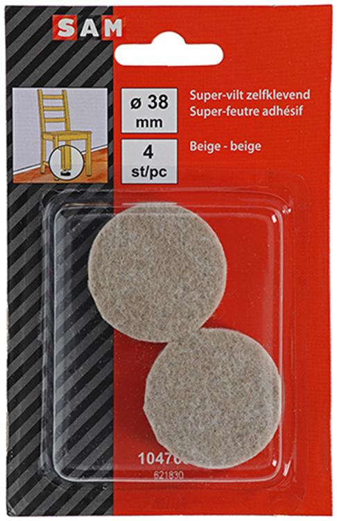 Load image into Gallery viewer, Mack 1047687 - super-vilt zelfklevend beige ø 38 mm 4 st pcs | 12 stuks