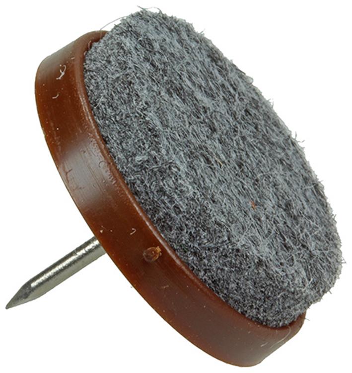Load image into Gallery viewer, Mack 1047731 - stoelglijder met nagel vilt bruin ø 28 mm 4 st pcs | 6 stuks