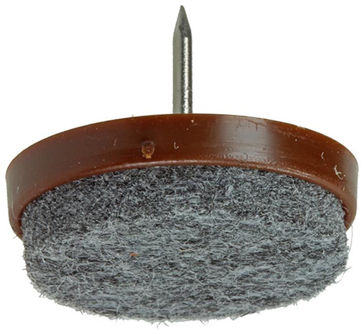 Load image into Gallery viewer, Mack 1047731 - stoelglijder met nagel vilt bruin ø 28 mm 4 st pcs | 6 stuks