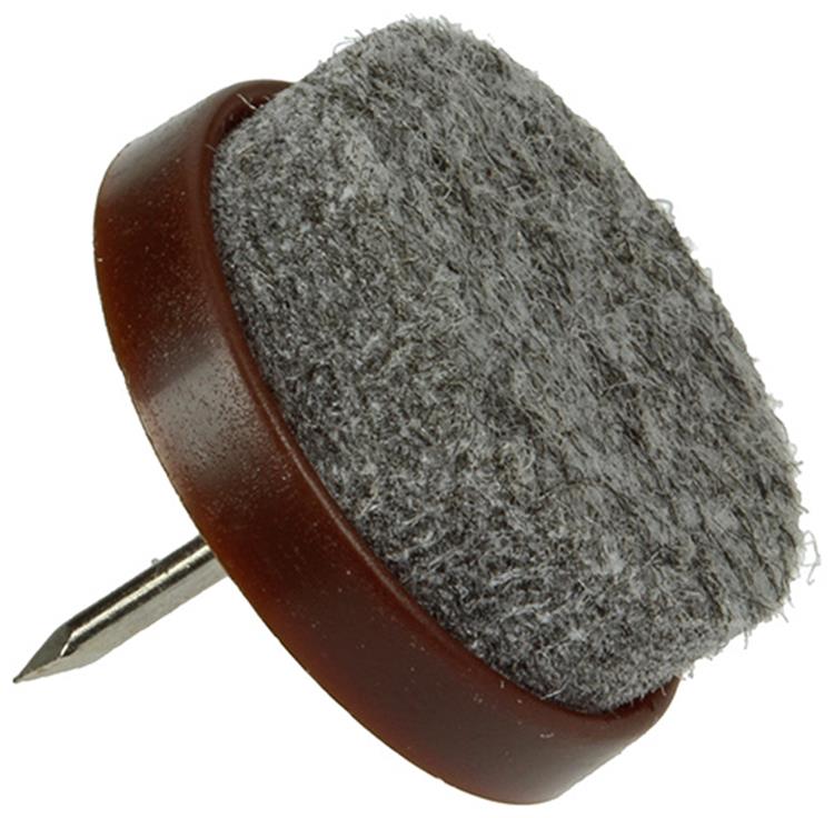 Load image into Gallery viewer, Mack 1047732 - stoelglijder met nagel vilt bruin ø 25 mm 4 st pcs | 6 stuks