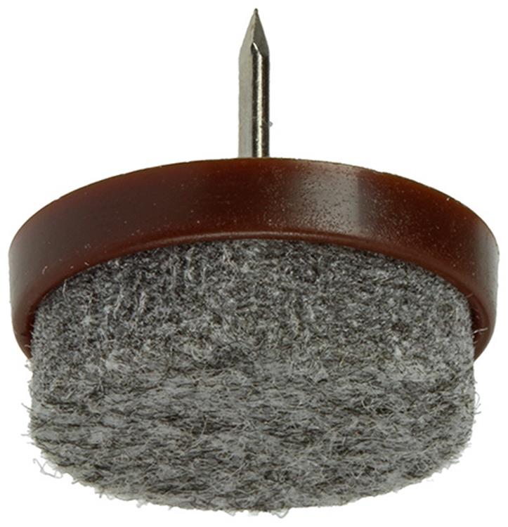 Load image into Gallery viewer, Mack 1047732 - stoelglijder met nagel vilt bruin ø 25 mm 4 st pcs | 6 stuks