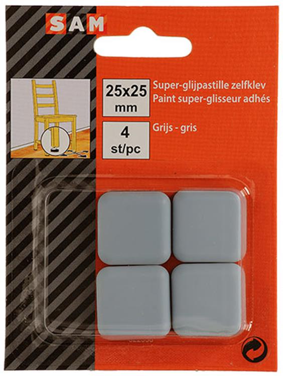 Load image into Gallery viewer, Mack 1047735 - super glijpastille zelfklevendgrijs 25 x 25 mm 4 st pcs | 12 stuks