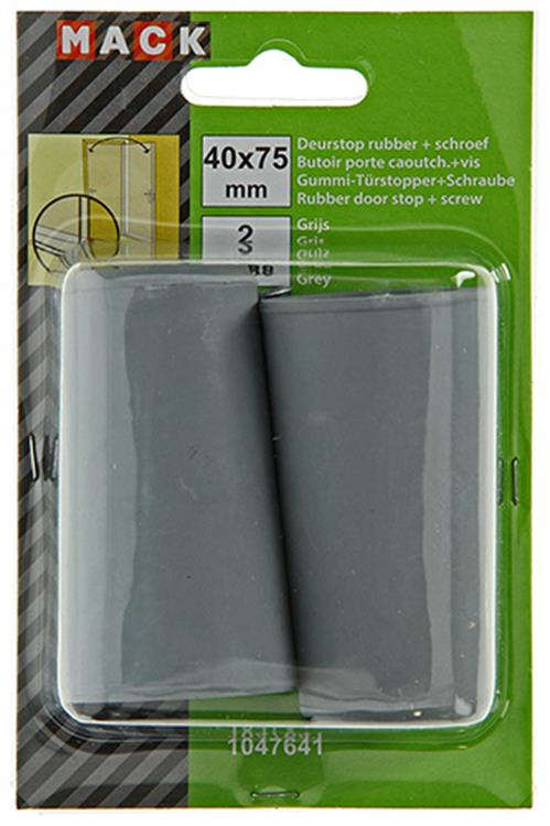 Load image into Gallery viewer, Mack 1047641 - deurstop rubber + schroef grijs 40 x 75 mm 2 st pcs | 6 stuks