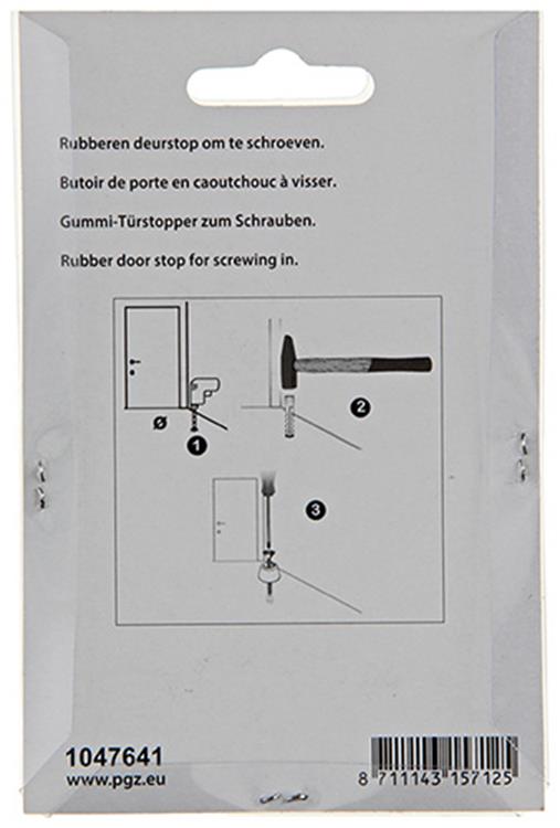 Load image into Gallery viewer, Mack 1047641 - deurstop rubber + schroef grijs 40 x 75 mm 2 st pcs | 6 stuks