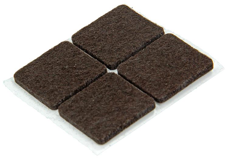 Load image into Gallery viewer, Mack 1047695 - viltpastille zelfklevend bruin 25 x 25 mm 12 st pcs | 12 stuks