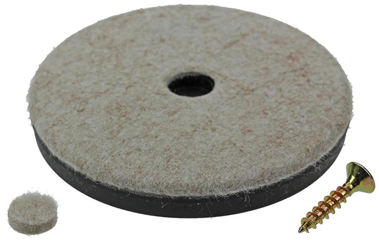 Load image into Gallery viewer, Mack 1048774 - versterkte vilt + schroef bruin ø 70 mm 4 st pcs | 6 stuks