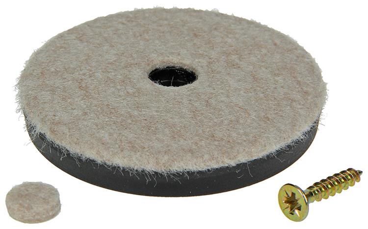 Load image into Gallery viewer, Mack 1048775 - versterkte vilt + schroef bruin ø 60 mm 4 st pcs | 6 stuks