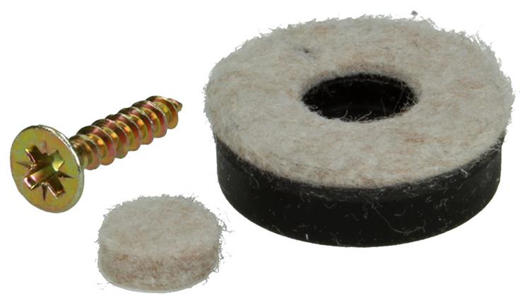 Load image into Gallery viewer, Mack 1048784 - versterkte vilt + schroef bruin ø 25 mm 8 st pcs | 6 stuks