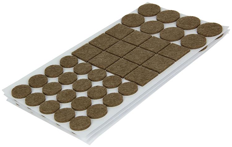 Load image into Gallery viewer, Mack 1048760 - assortiment zelfklevend vilt bruin | 12 stuks