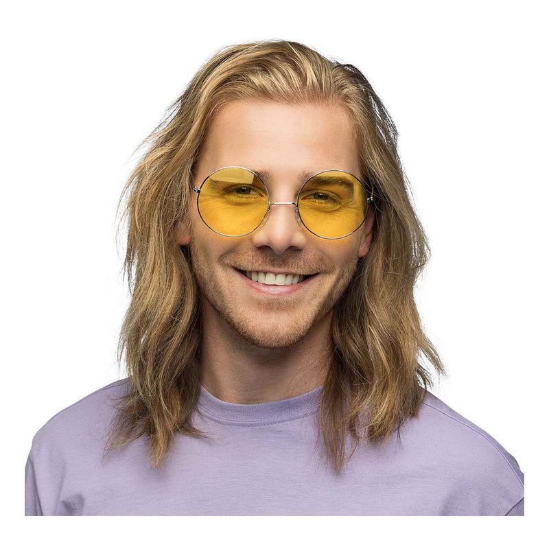 Afbeelding laden in galerijviewer, Boland partybril hippie xl geel