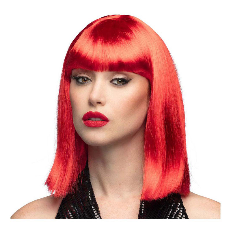 Load image into Gallery viewer, Boland pruik dance neon rood