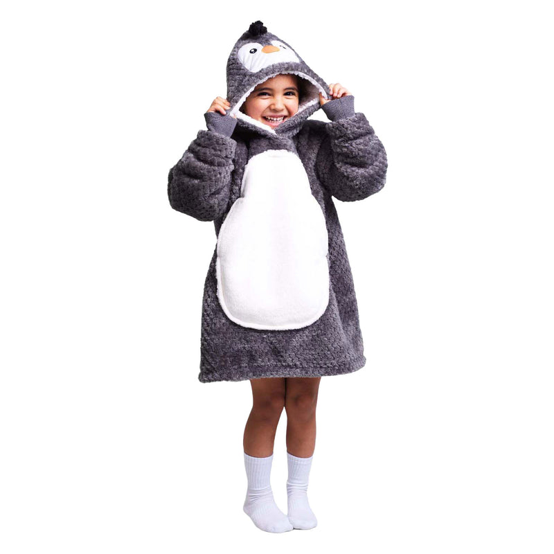 Load image into Gallery viewer, Noxxiez knuffel hoodie small trui pinguin, 3-6 jaar