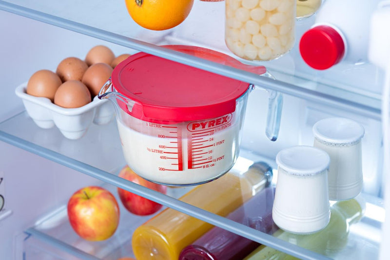 Load image into Gallery viewer, Pyrex maatbeker glas met deksel 1l
