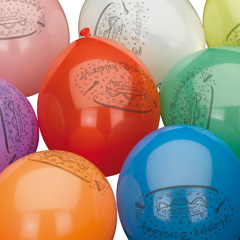 Load image into Gallery viewer, Haza witbaard ballonnen happy birthday, 10st.