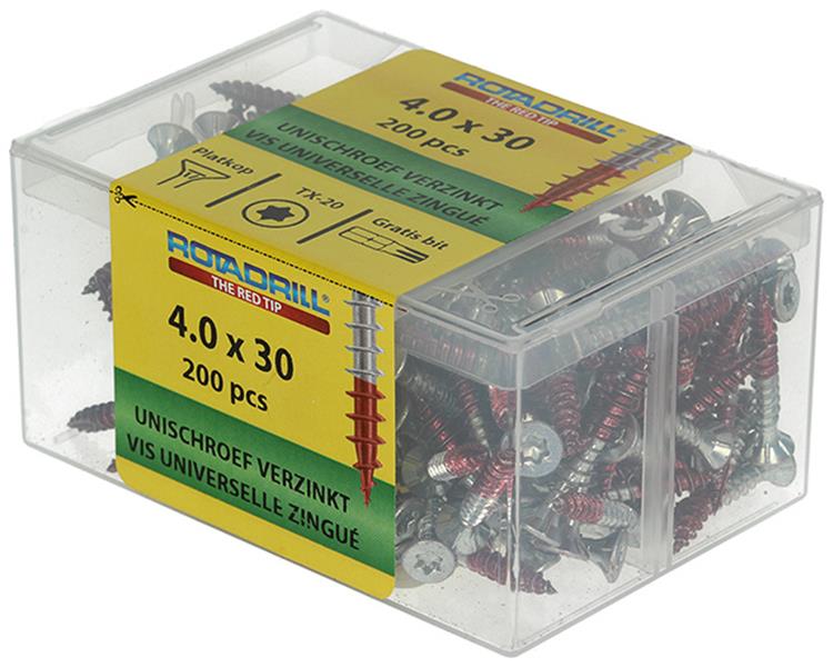 Load image into Gallery viewer, Rotadrill 1039992 - universeelschroef vktx vz 4.0x30mm (200) | 4 stuks