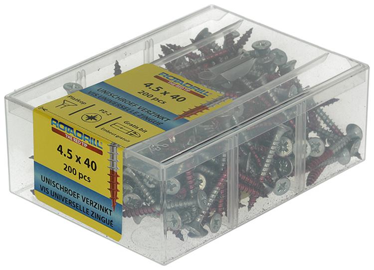 Load image into Gallery viewer, Rotadrill 1040023 - universeelschroef vkpzd vz 4.5x40mm (200) | 4 stuks