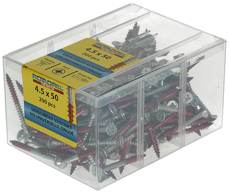 Load image into Gallery viewer, Rotadrill 1040024 - universeelschroef vkpzd vz 4.5x50mm (200) | 4 stuks
