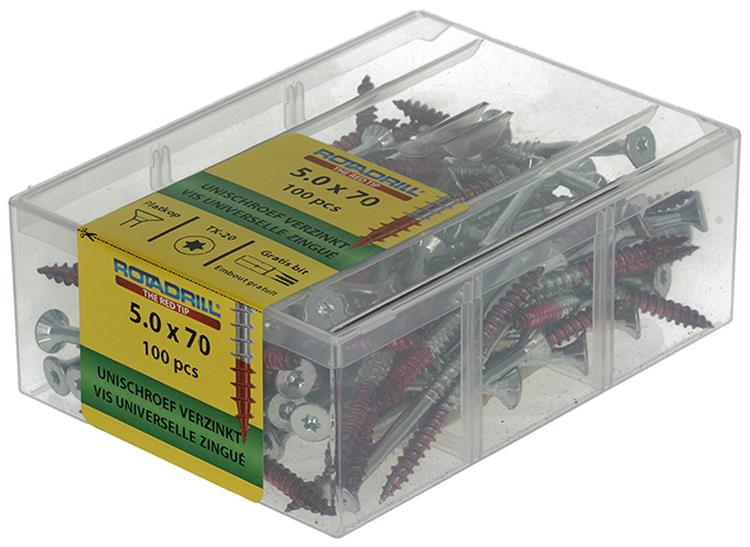 Load image into Gallery viewer, Rotadrill 1040001 - universeelschroef vktx vz 5.0x70mm (100) | 4 stuks