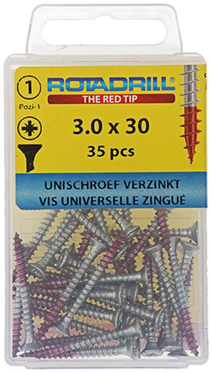 Load image into Gallery viewer, Rotadrill 1039770 - universeelschroef vk pzd vz 3.0x30mm (35) | 6 stuks