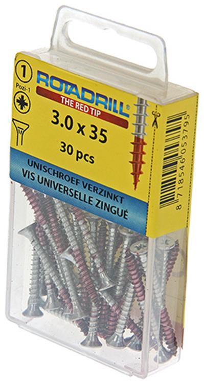 Load image into Gallery viewer, Rotadrill 1039771 - universeelschroef vk pzd vz 3.0x35mm (30) | 6 stuks
