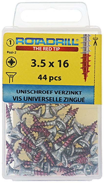 Load image into Gallery viewer, Rotadrill 1039772 - universeelschroef vk pzd vz 3.5x16mm (44) | 6 stuks