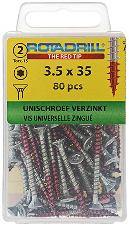 Load image into Gallery viewer, Rotadrill 1039930 - universeelschroef vktx vz 3.5x35mm (80) | 6 stuks