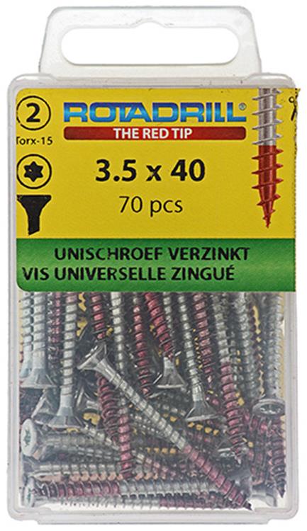 Load image into Gallery viewer, Rotadrill 1039931 - universeelschroef vktx vz 3.5x40mm (70) | 6 stuks