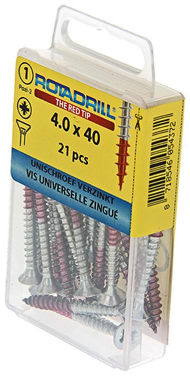 Load image into Gallery viewer, Rotadrill 1039779 - universeelschroef vk pzd vz 4.0x40mm (21) | 6 stuks