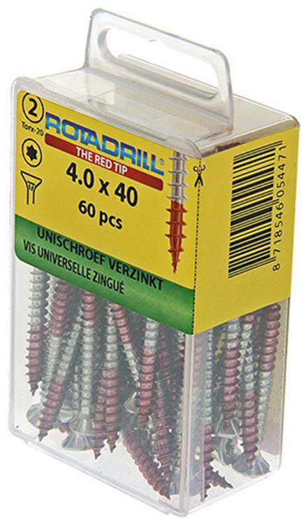 Load image into Gallery viewer, Rotadrill 1039937 - universeelschroef vktx vz 4.0x40mm (60) | 6 stuks