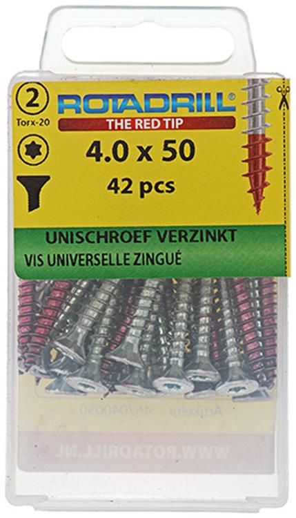 Load image into Gallery viewer, Rotadrill 1039939 - universeelschroef vktx vz 4.0x50mm (42) | 6 stuks