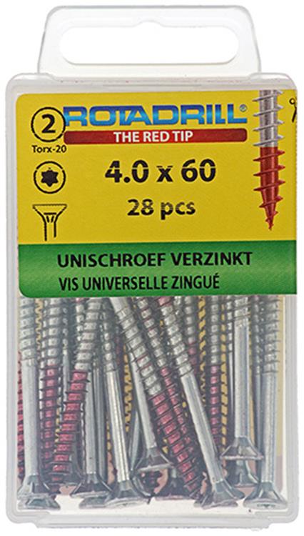 Load image into Gallery viewer, Rotadrill 1039940 - universeelschroef vktx vz 4.0x60mm (28) | 6 stuks