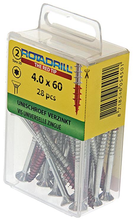 Load image into Gallery viewer, Rotadrill 1039940 - universeelschroef vktx vz 4.0x60mm (28) | 6 stuks