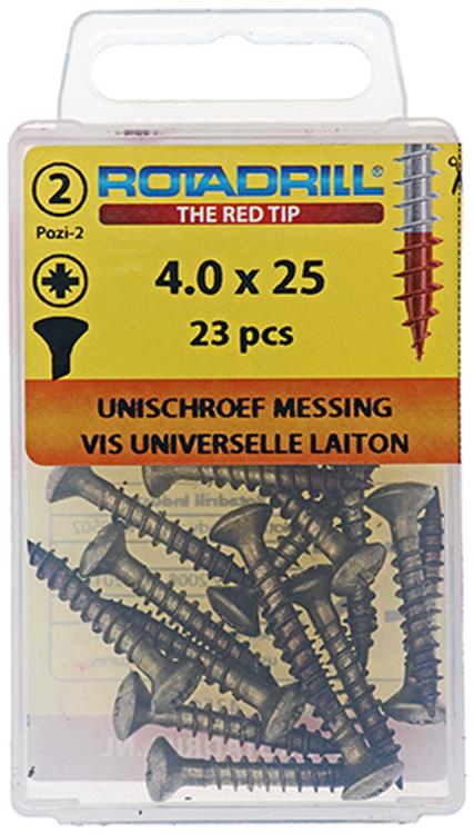 Load image into Gallery viewer, Rotadrill 1039883 - universeelschroef messing lk pzd 4,0x25mm (23) | 6 stuks
