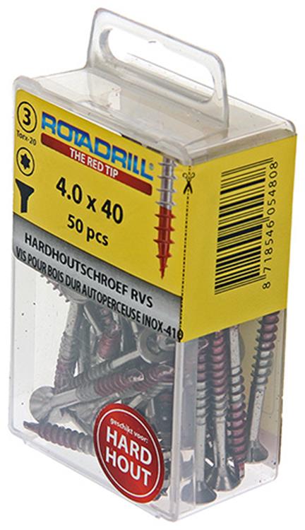 Load image into Gallery viewer, Rotadrill 1039899 - hardhoutschroefzelfb.sppls.rvs t20 4.0x40mm (50) | 6 stuks